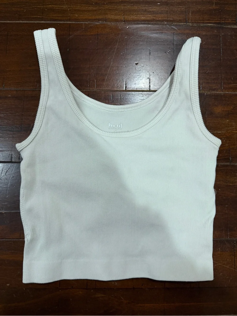 White Ribbed Tank Top - Picture 1 of 3